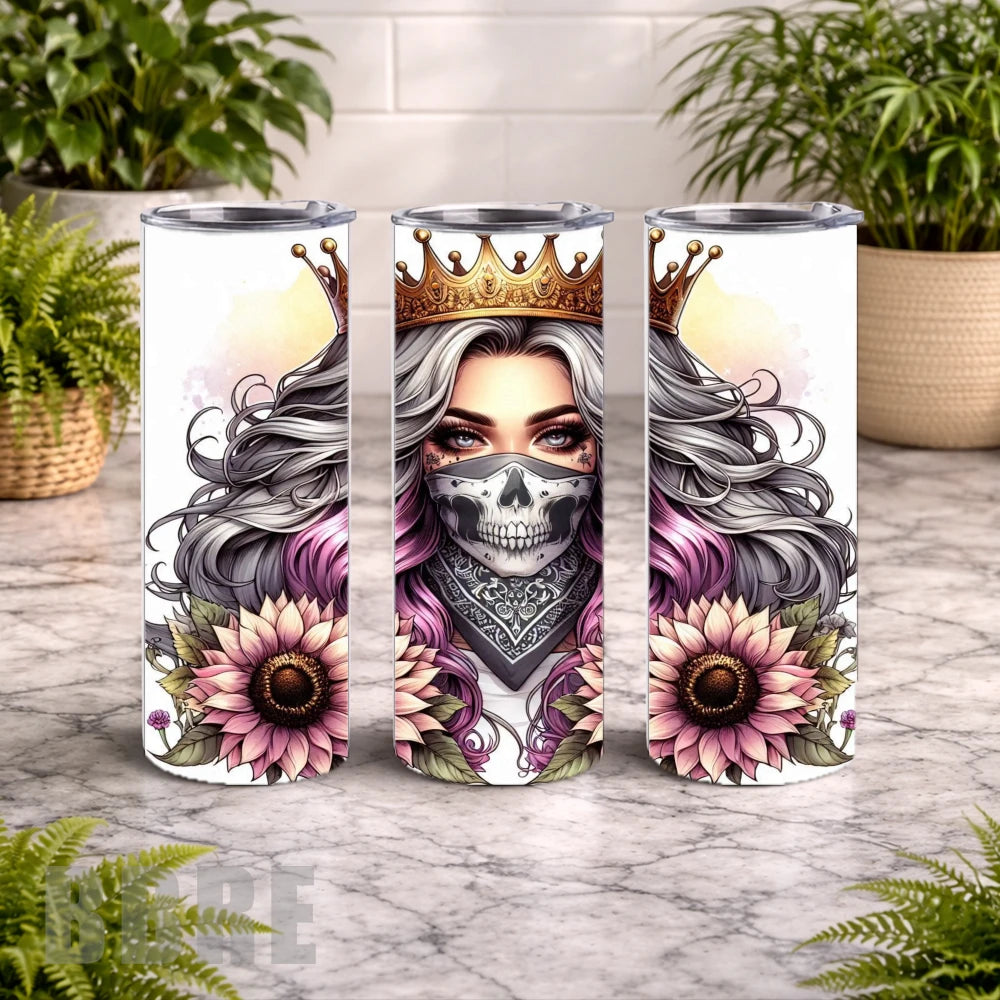 Crowned Skull 2 20 OZ Wrap Mockup
