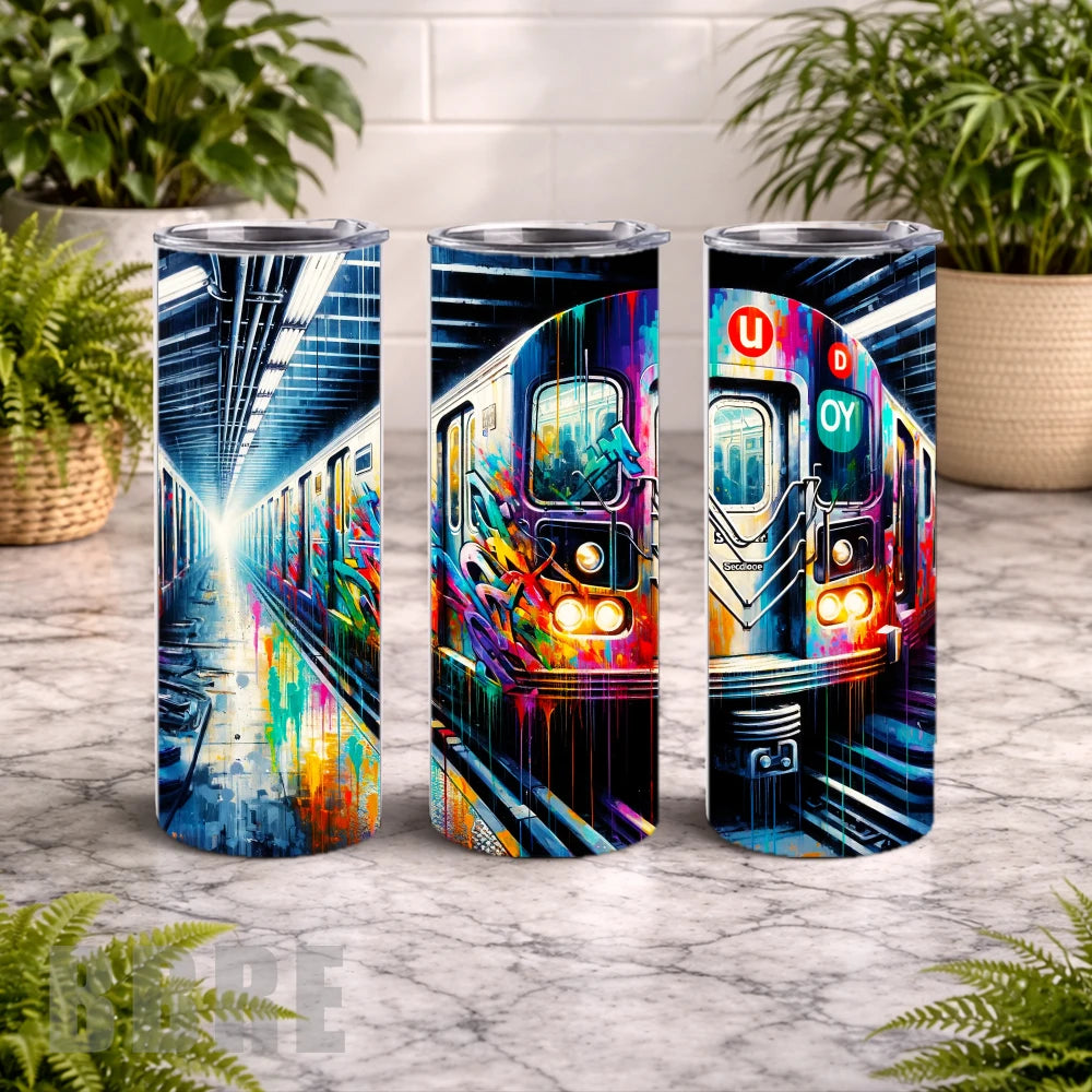 Urban Train 20 OZ Wrap Mockup