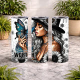 Butterfly Woman 20 OZ Wrap Mockup