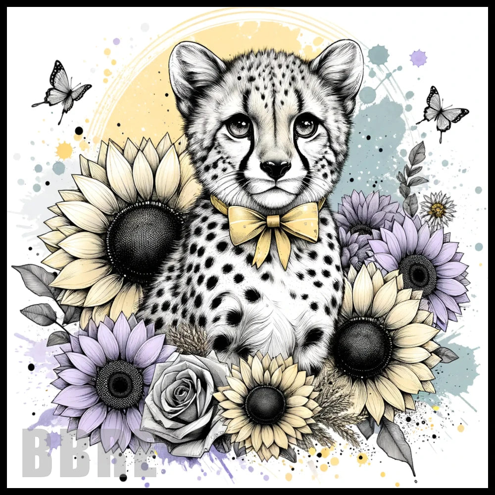 Cheetah Floral 20 OZ Sublimation Wrap