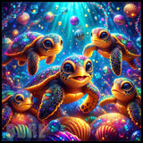 Colorful Sea Turtles 20 OZ Sublimation Wrap