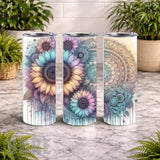 Floral Mandala 4 20 OZ Wrap Mockup