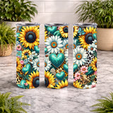 Floral Heart 2 20 OZ Wrap Mockup