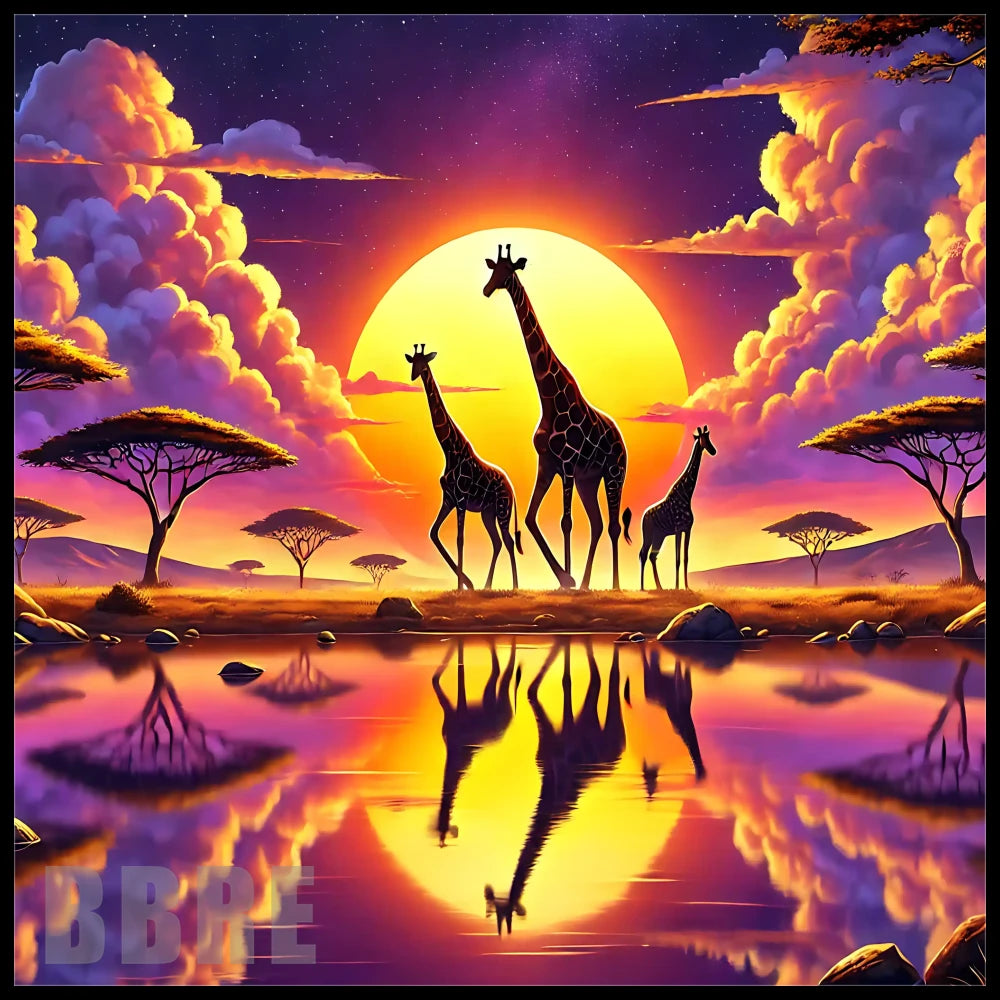 Giraffe Sunset 2 20 OZ Sublimation Wrap