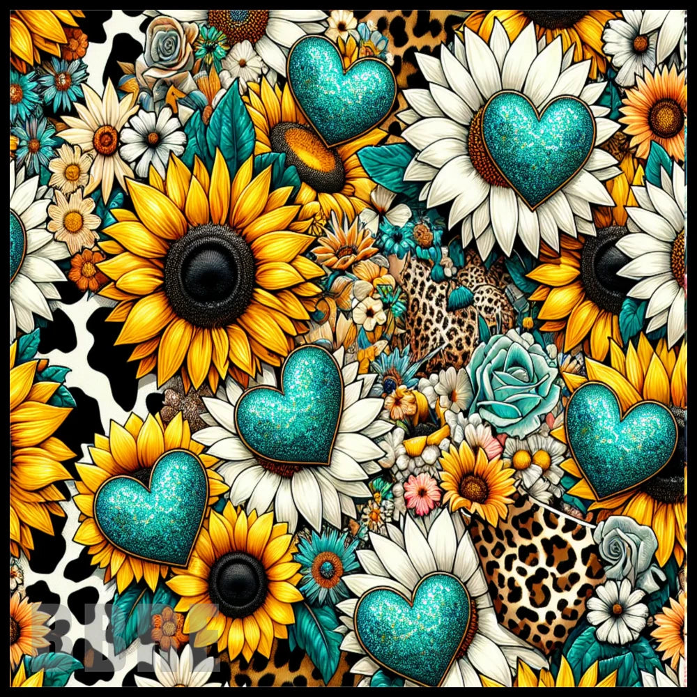 Floral Heart 3 20 OZ Sublimation Wrap
