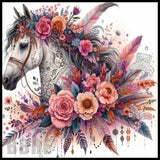 Floral Horse 9 20 OZ Sublimation Wrap
