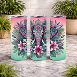 Floral Elephant 4 20 OZ Wrap Mockup