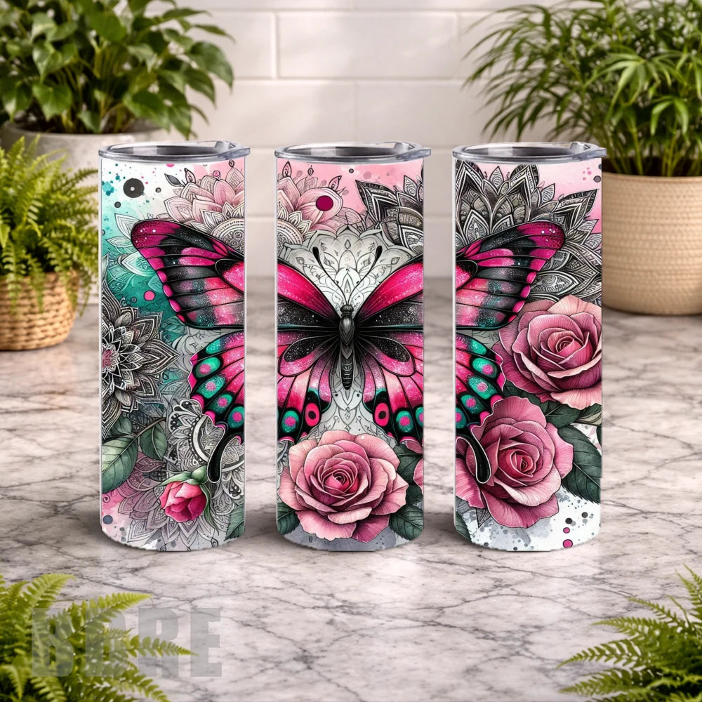 Butterfly Blossom 18 20 OZ Wrap Mockup