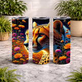 Cheetah Floral 3 20 OZ Wrap Mockup