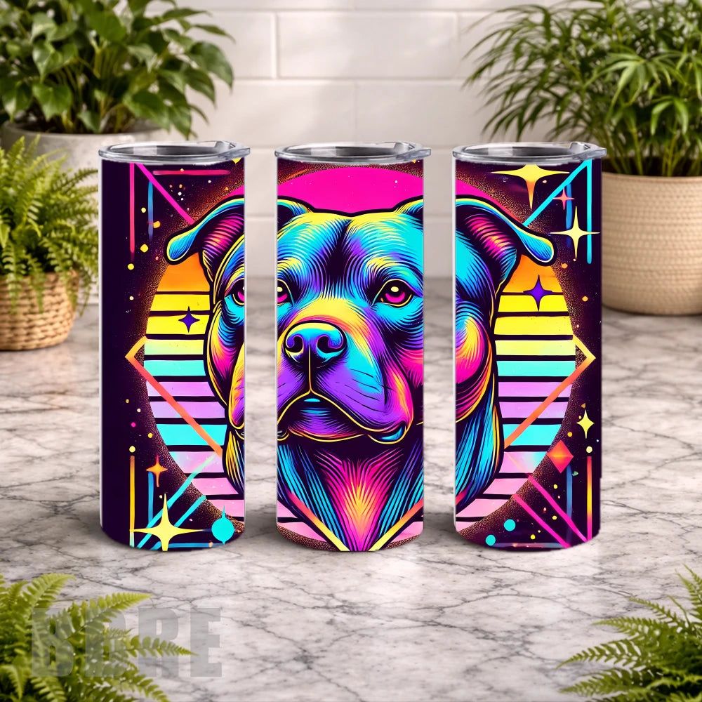 Vibrant Dog 20 OZ Wrap Mockup