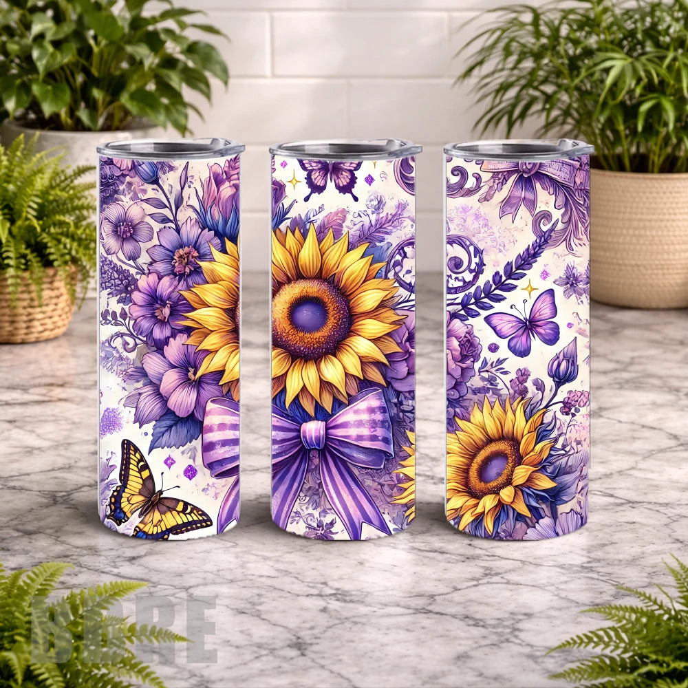 Floral Elegance 3 20 OZ Wrap Mockup