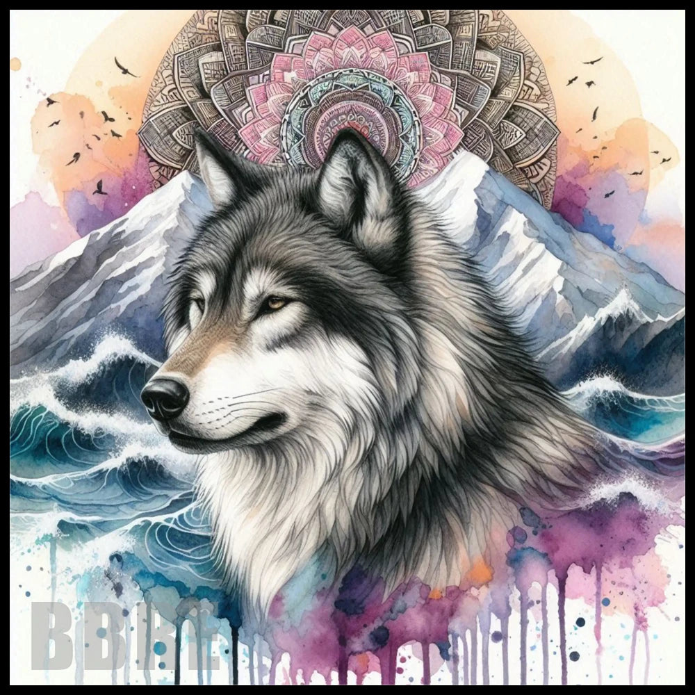 Majestic Wolf 5 20 OZ Sublimation Wrap