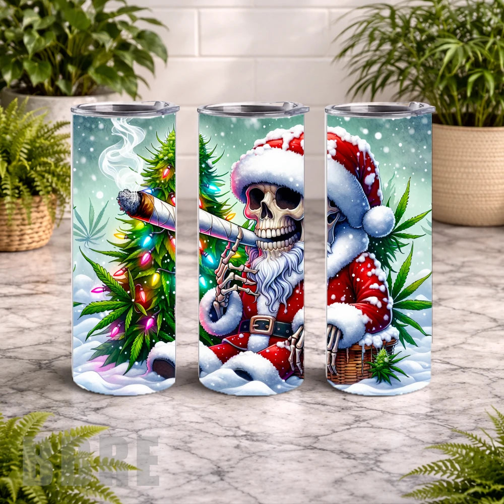 Santa Skull 20 OZ Wrap Mockup