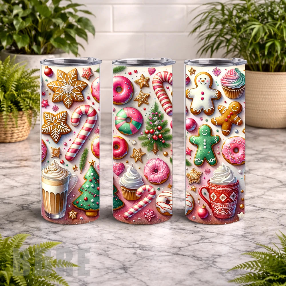 Holiday Treats 3 20 OZ Wrap Mockup