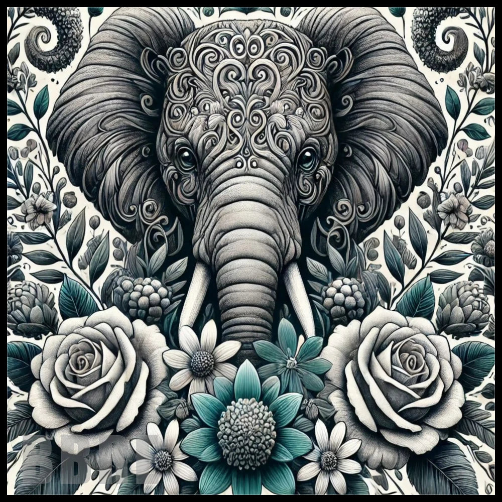Elephant Floral 4 20 OZ Sublimation Wrap