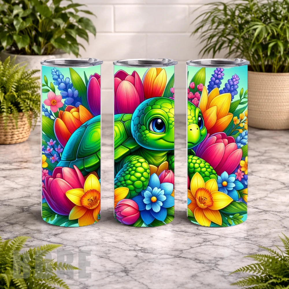 Turtle Blossom 20 OZ Wrap Mockup