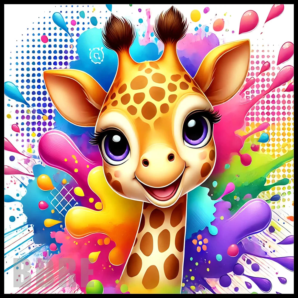 Colorful Giraffe 20 OZ Sublimation Wrap