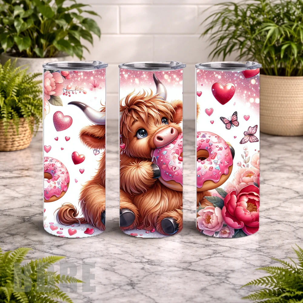 Cute Cow 20 OZ Wrap Mockup