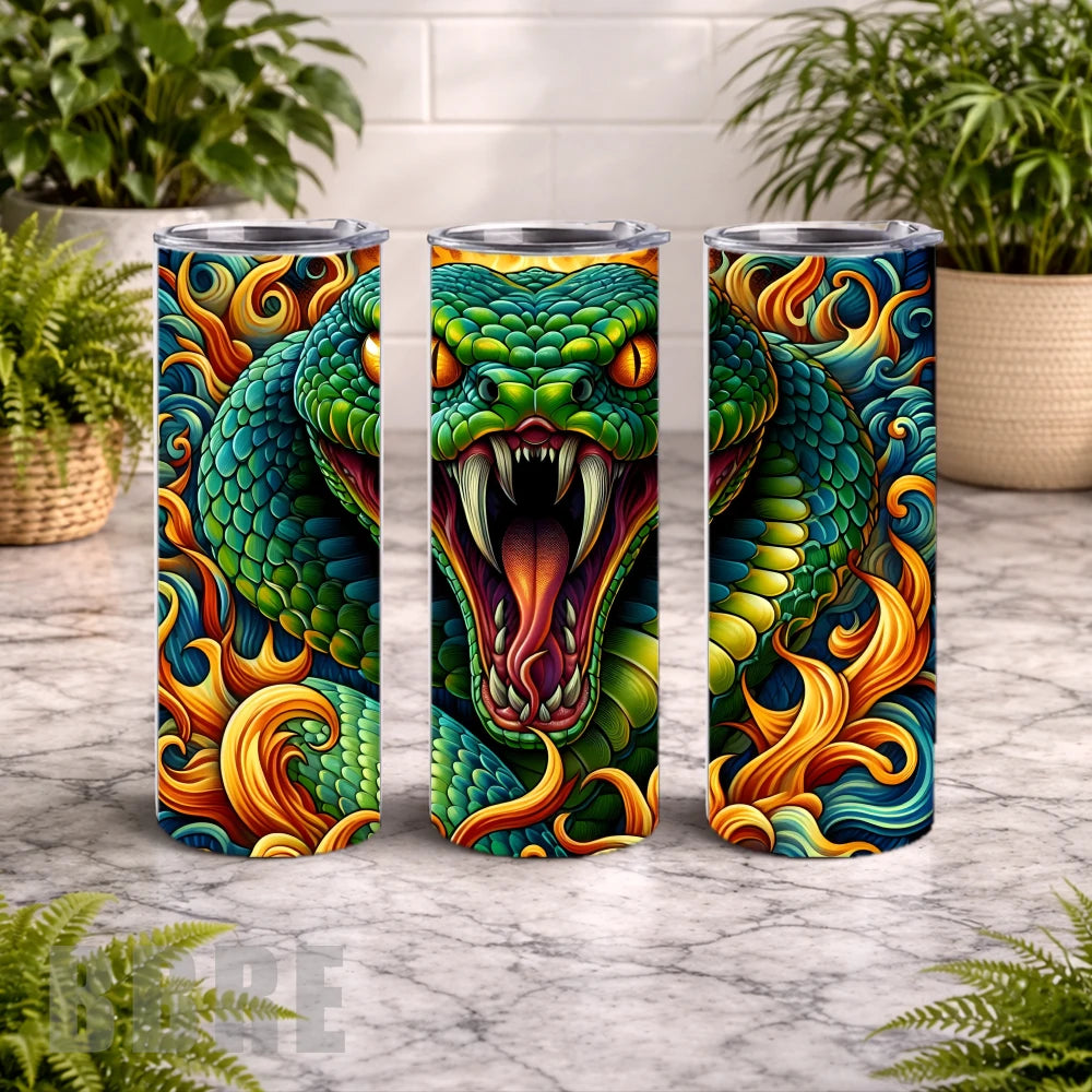 Fierce Serpent 20 OZ Wrap Mockup