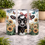 Sunflower Cow 3 20 OZ Wrap Mockup