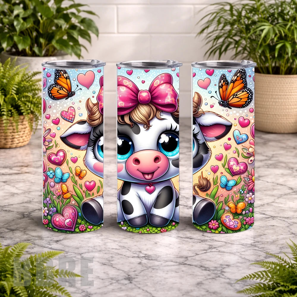Cute Cow 4 20 OZ Wrap Mockup