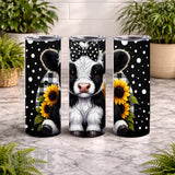 Cow Sunflower 20 OZ Wrap Mockup