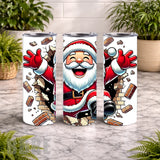 Santa Breaks Through 20 OZ Wrap Mockup