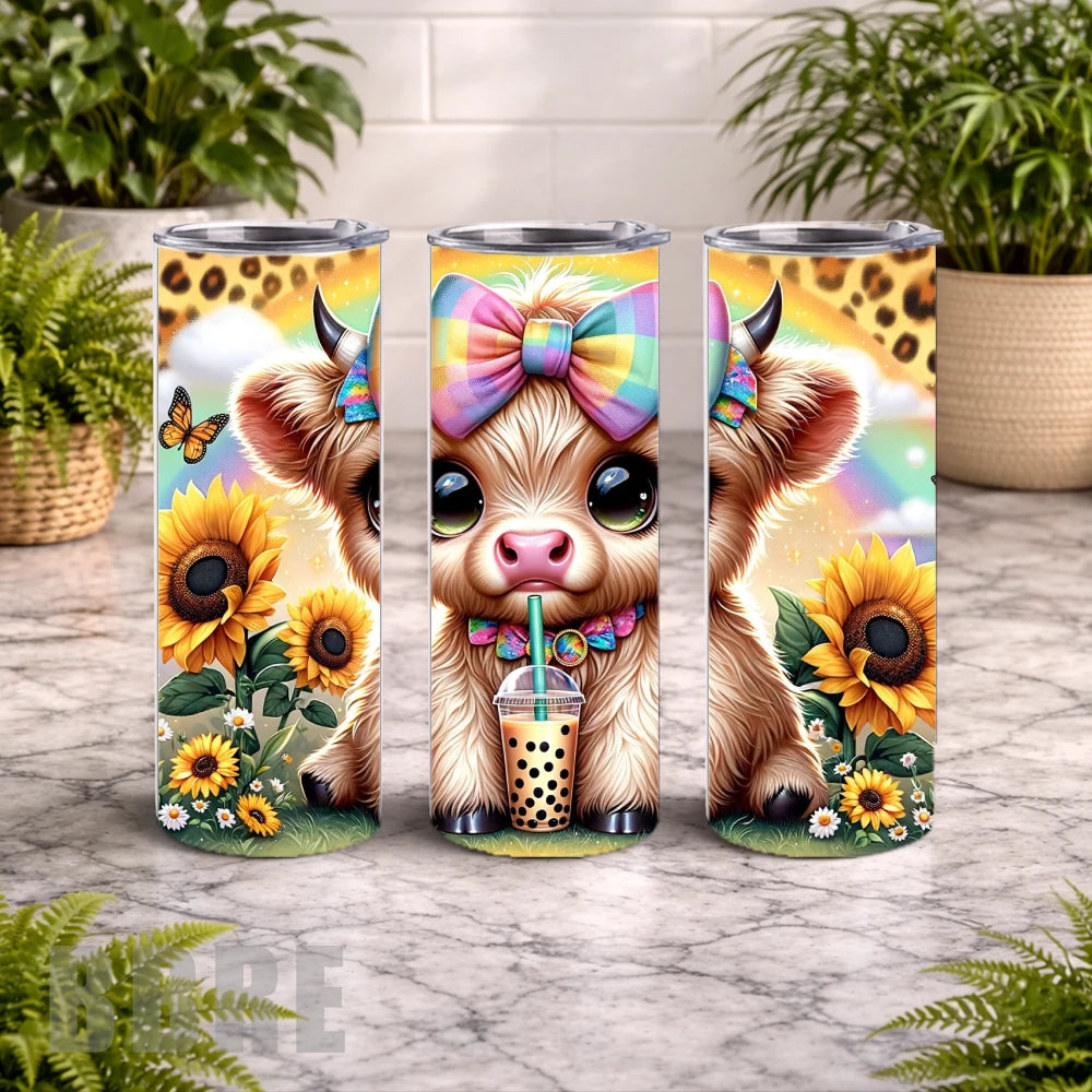 Cute Cow 6 20 OZ Wrap Mockup