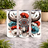 Floral Skull 7 20 OZ Wrap Mockup