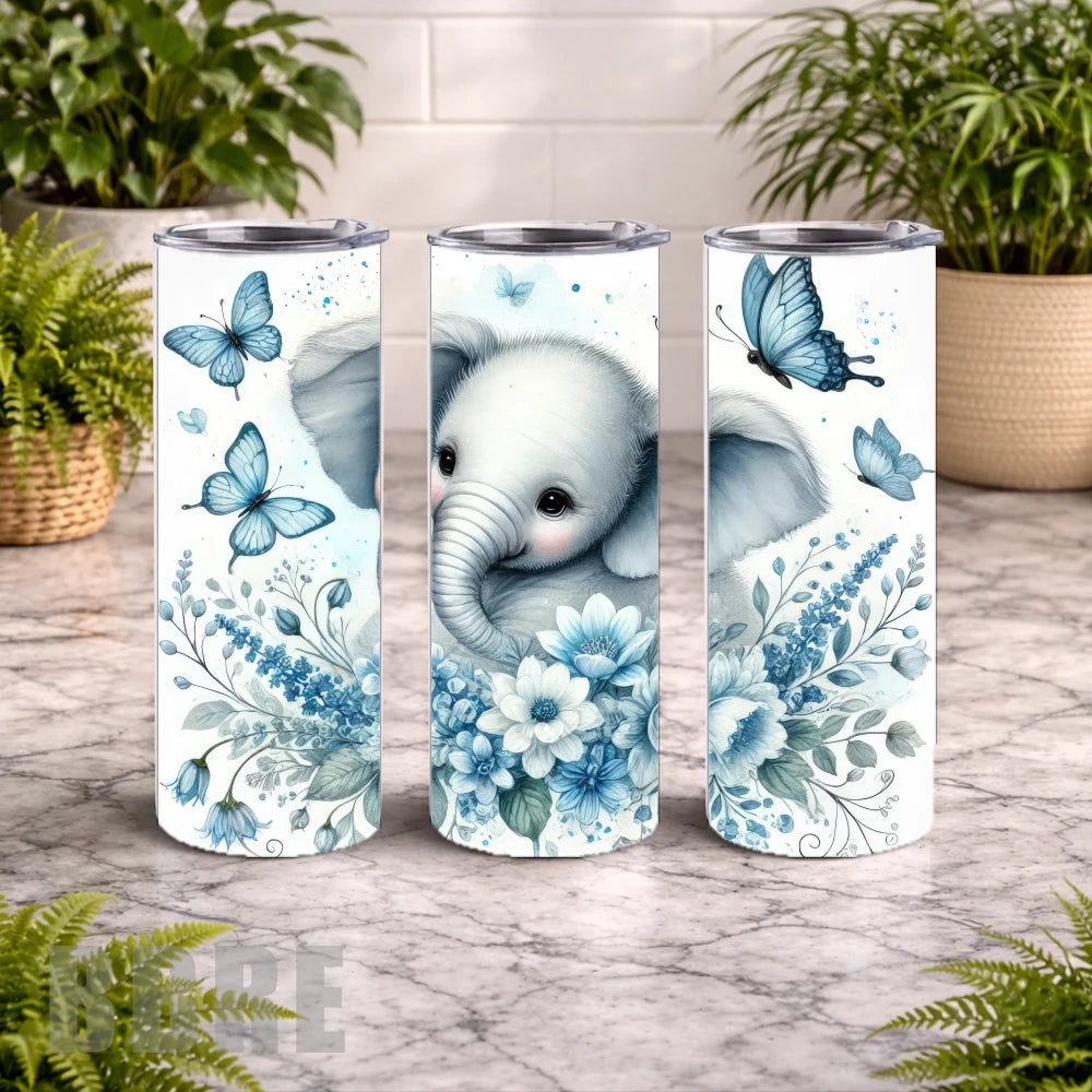 Blue Elephant 20 OZ Wrap Mockup