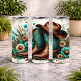 Cowboy Boots 2 20 OZ Wrap Mockup