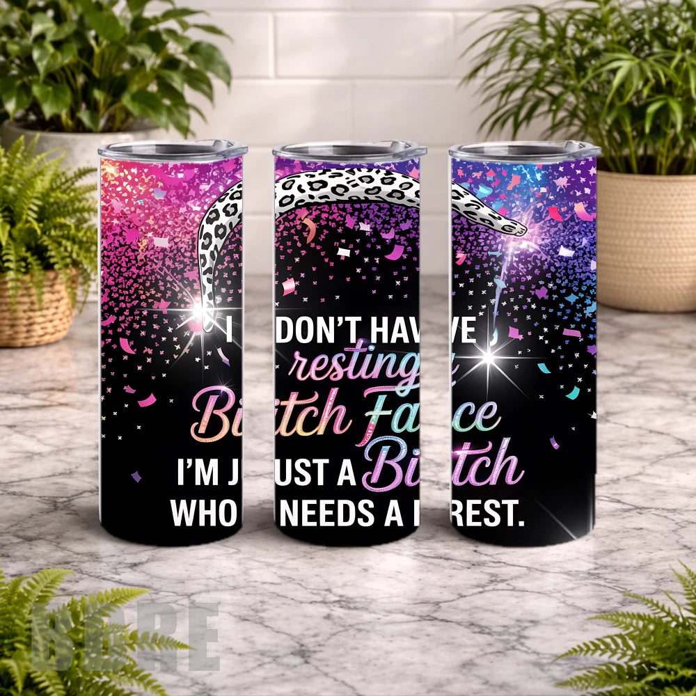 Resting Bitch 20 OZ Wrap Mockup