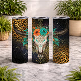 Floral Skull 10 20 OZ Wrap Mockup