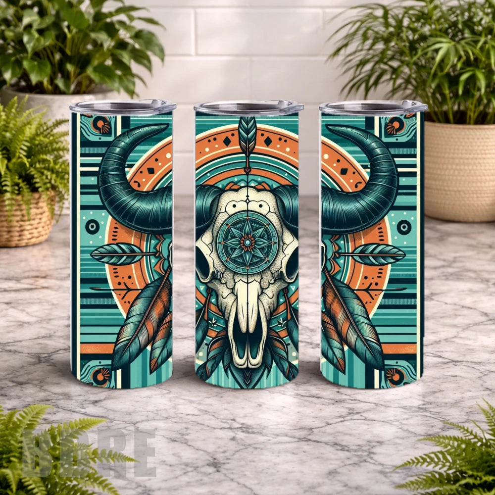 Buffalo Skull 5 20 OZ Wrap Mockup