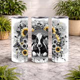 Cow Sunflower 2 20 OZ Wrap Mockup