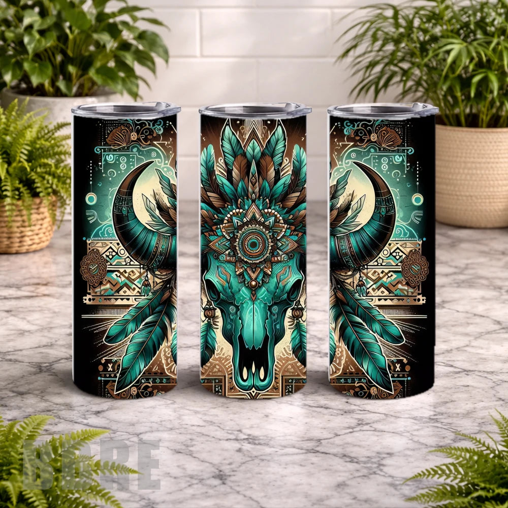 Tribal Buffalo 20 OZ Wrap Mockup