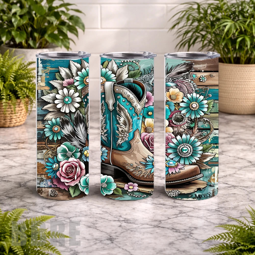 Cowboy Boot 20 OZ Wrap Mockup