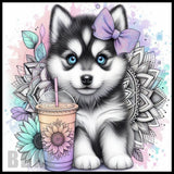 Cute Husky 20 OZ Sublimation Wrap