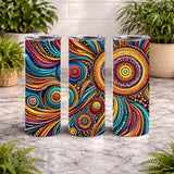 Colorful Swirls 20 OZ Wrap Mockup