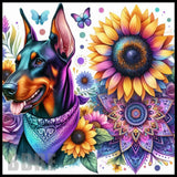 Doberman Flowers 20 OZ Sublimation Wrap