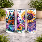 Doberman Flowers 20 OZ Wrap Mockup