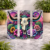 Floral Skull 15 20 OZ Wrap Mockup