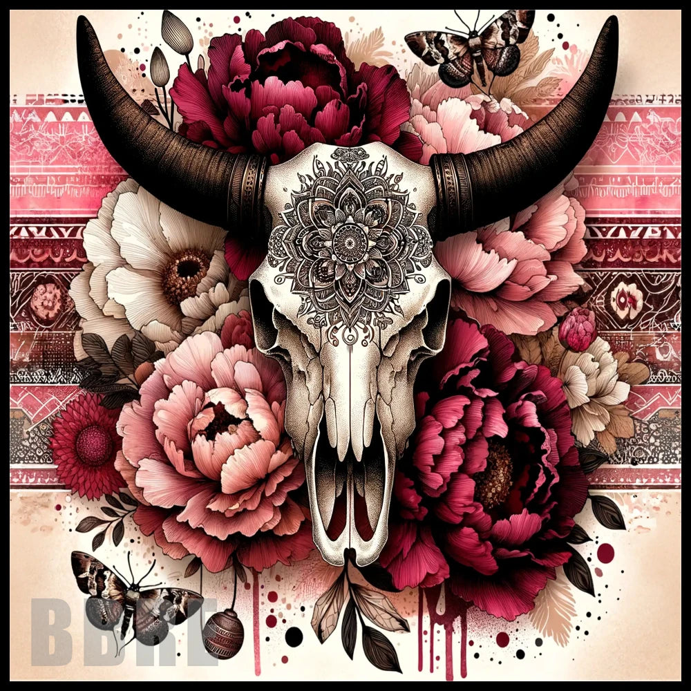 Floral Skull 16 20 OZ Sublimation Wrap