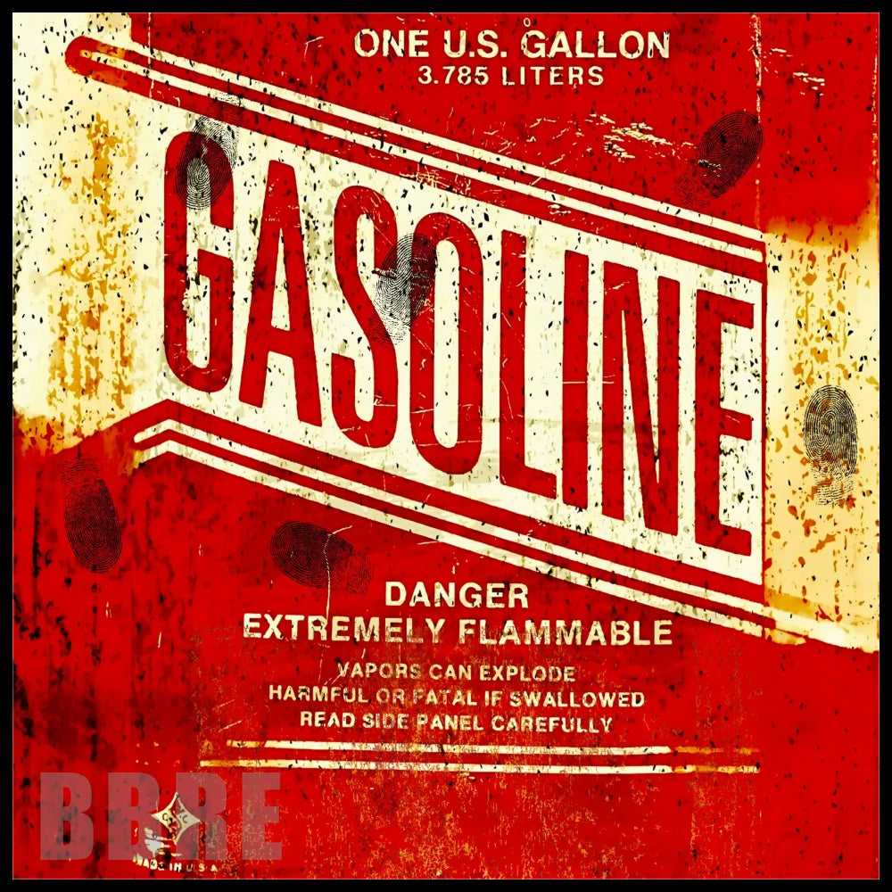 Gasoline Sign 20 OZ Sublimation Wrap
