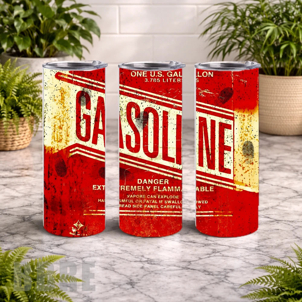 Gasoline Sign 20 OZ Wrap Mockup