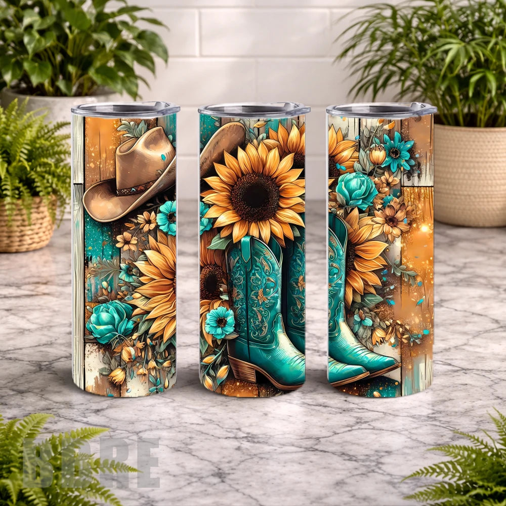 Cowboy Boots 4 20 OZ Wrap Mockup