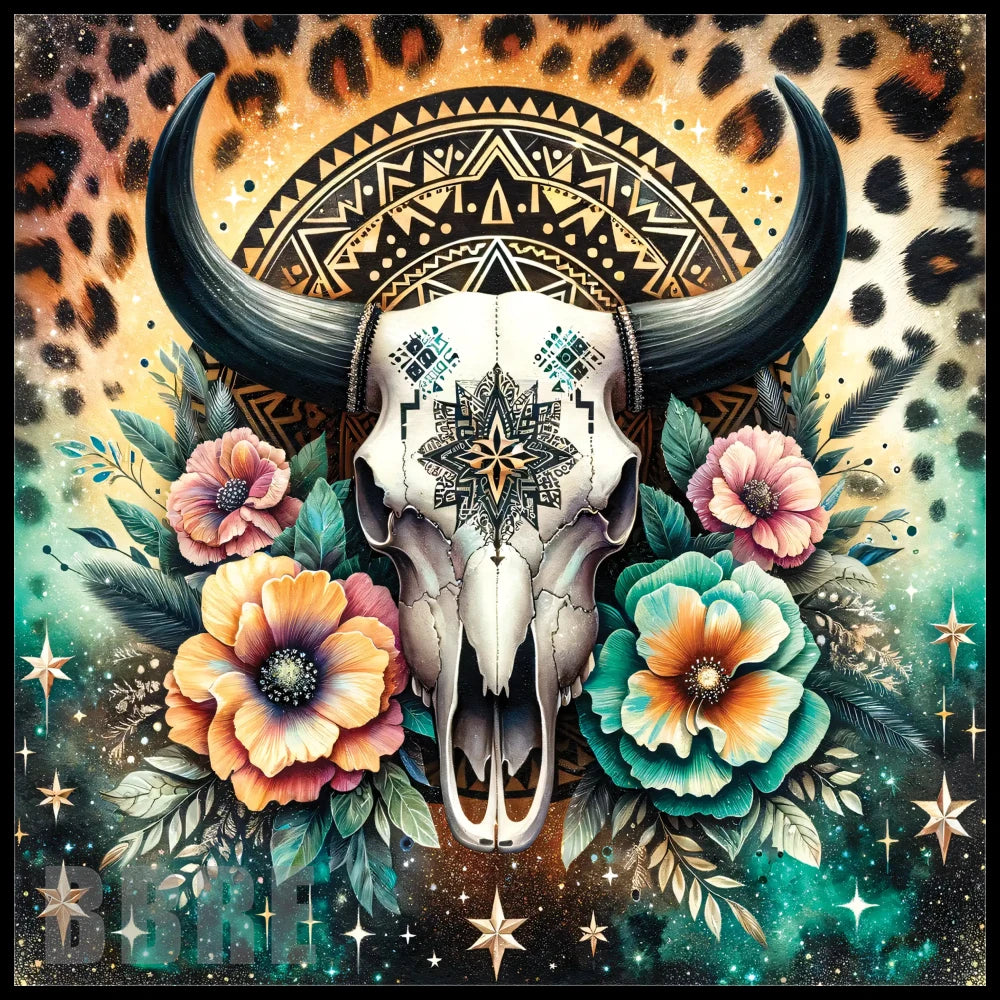 Floral Skull 20 20 OZ Sublimation Wrap