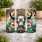 Floral Skull 20 20 OZ Wrap Mockup
