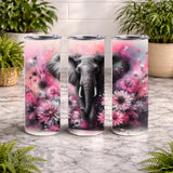 Floral Elephant 6 20 OZ Wrap Mockup