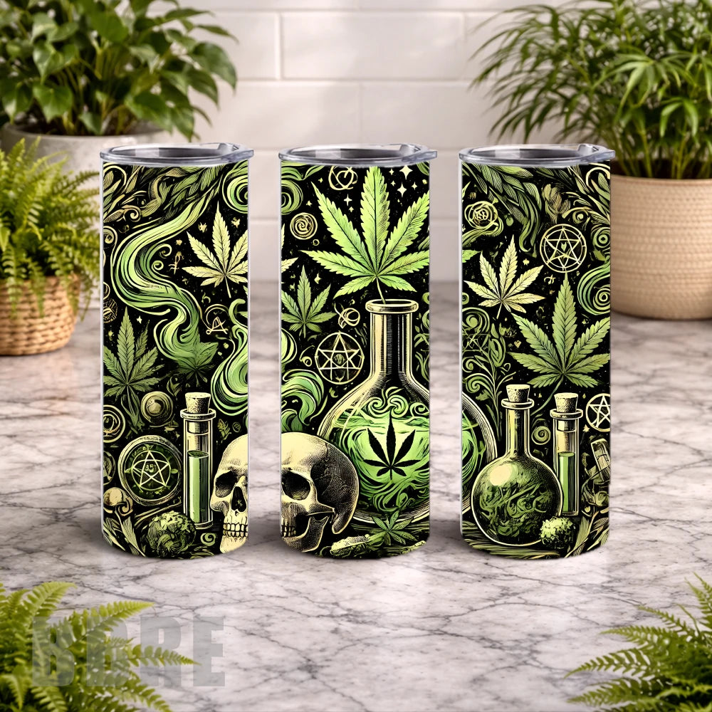 Mystical Cannabis 20 OZ Wrap Mockup